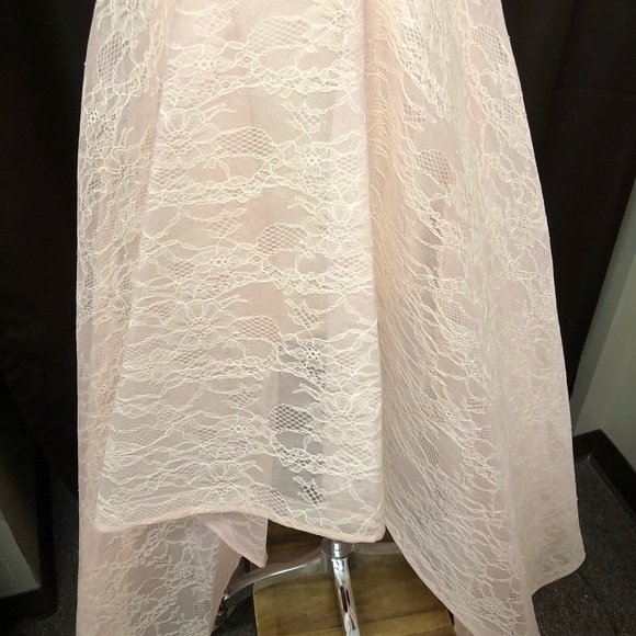 Just lowered price on all formals Stunning High Low Formal Wear Gown Pink size 0 - Picture 3 of 13